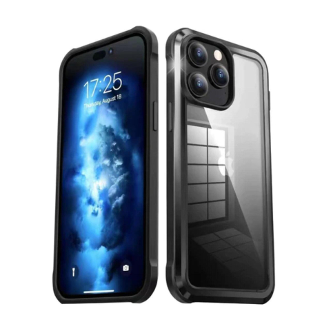 Laptop, Tablete & Telefoane - Lemontti Husa Xtrans Metal Shield X1 iPhone 14 Pro Max Negru