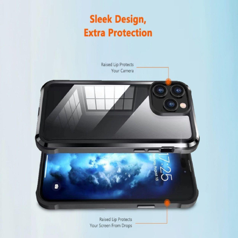 Lemontti Husa Xtrans Metal Shield X1 iPhone 14 Pro Max Negru [1]