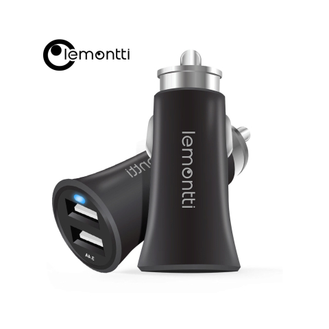 Lemontti Incarcator Auto 3.4A 2 porturi USB-A Negru [1]