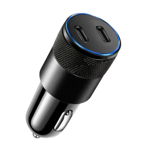 Lemontti Incarcator Auto Super Fast Charge 60W 2 porturi PD Type-C x 30W Negru [1]