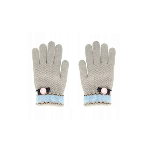 Lemontti Manusi Touchscreen Grey with Flower [1]