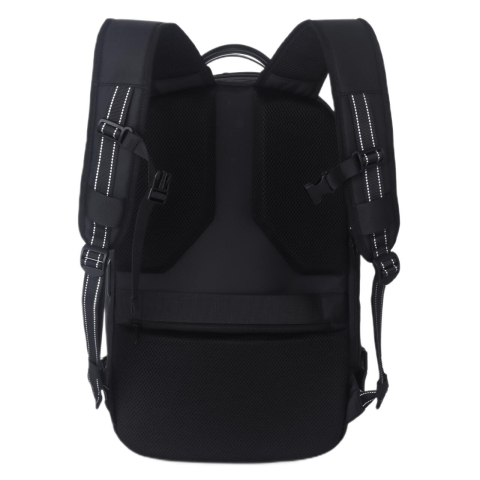 Lemontti Rucsac Smart Premium cu Vacuum si pompa vid 5 capete inclusa, 30-60L pentru cabina avion, impermeabil, doua mufe incarcare USB: USB-A si Type-C, extensie suplimentara, sistem antifurt, Negru [5]