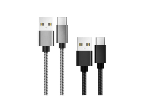 Periferice IT - Lemontti Set Cabluri Bending Aluminum USB-A la Type-C 0.5m + 1m