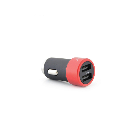 Laptop, Tablete & Telefoane - Lemontti Set Incarcator Auto 3.1A 2 porturi USB-A si cablu Type-C 1m Negru / Rosu
