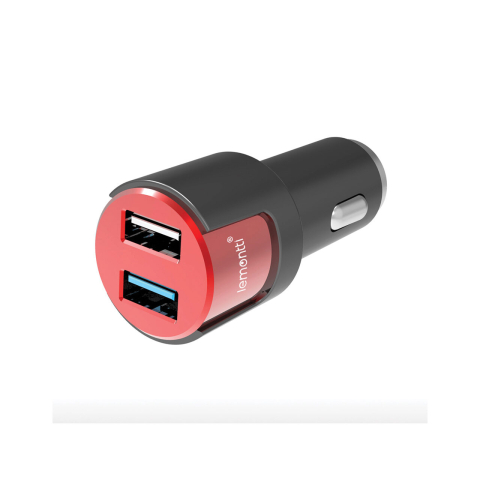 Lemontti Set Incarcator Auto Fast Charge 3.1A 2 porturi USB-A QC 3.0 + USB-A si cablu Type-C 1m [3]