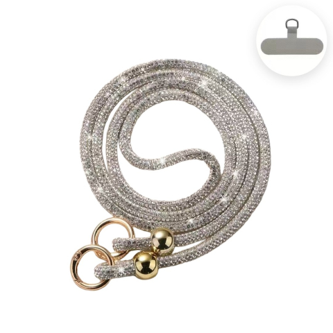 Lemontti Snur telefon cu cristale, 120cm, Alb [1]