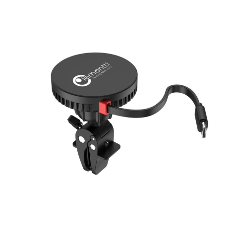 Lemontti Suport Auto MagSafe Magnetic cu Incarcare wireless si cablu retractabil Type-C 1m, prindere ventilatie, Negru [10]