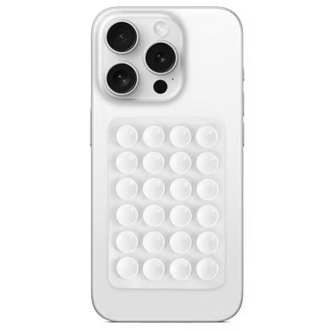 Lemontti Suport Silicon cu ventuze pentru telefon Alb [2]