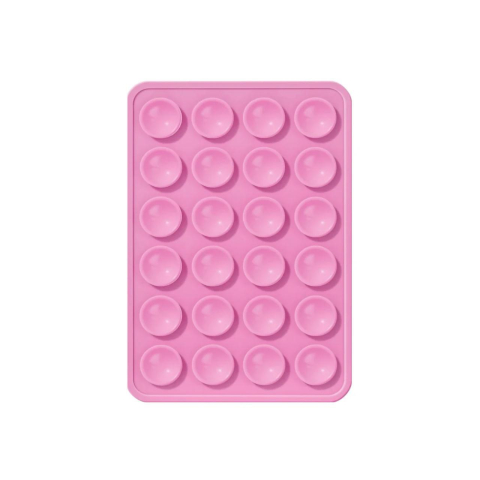 Suporturi telefoane si tablete - Lemontti Suport Silicon Duo cu ventuze pentru telefon Fuchsia