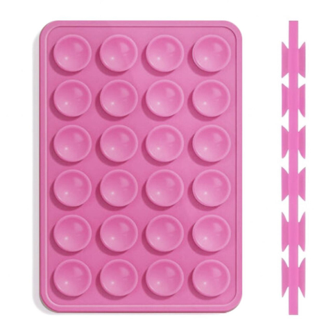 Lemontti Suport Silicon Duo cu ventuze pentru telefon Fuchsia [2]