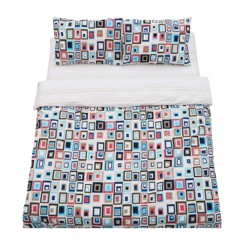 Lenjerii de pat - Lenjerie dubla,100% bumbac,4 piese, luis