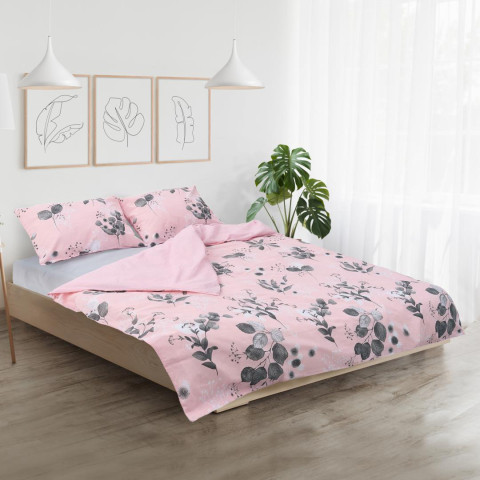 Lenjerie dubla bbc 4 piese, 132tc - rose [2]