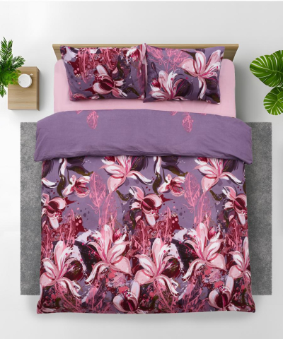 Lenjerie kingsize bumbac,132 tc,magnolia [1]