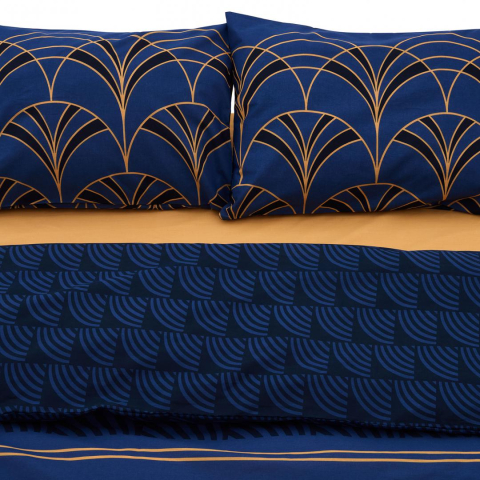 Lenjerie kingsize, bumbac,132 tc, wave [1]