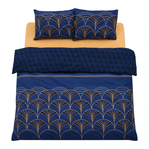 Lenjerii de pat - Lenjerie kingsize, bumbac,132 tc, wave