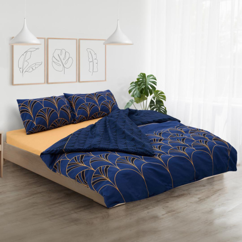 Lenjerie kingsize, bumbac,132 tc, wave [3]