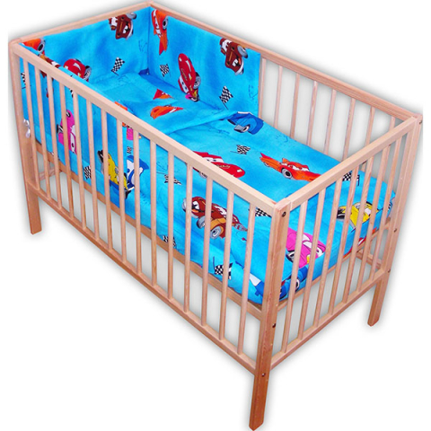 Camera copilului - Lenjerie patut Hubners Cars 4 piese albastru