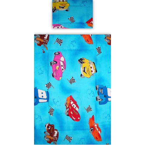 Lenjerie patut Hubners Cars 5 piese albastru [2]