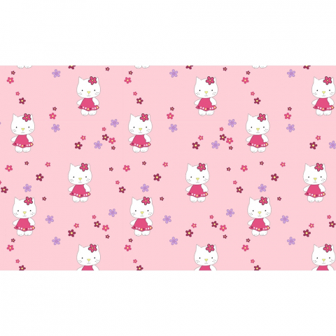 Lenjerie patut Hubners Kitty Floricele 5 piese roz [1]