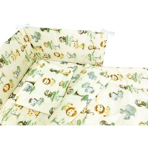 Lenjerie patut Hubners Maimutica 4 piese crem [1]