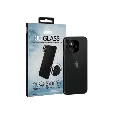 Lentile Camera iPhone 11 Eiger 3D Glass Clear Black [2]