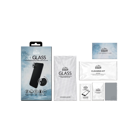 Laptop, Tablete & Telefoane - Lentile Camera iPhone 11 Pro / Pro Max Eiger 3D Glass Clear Black