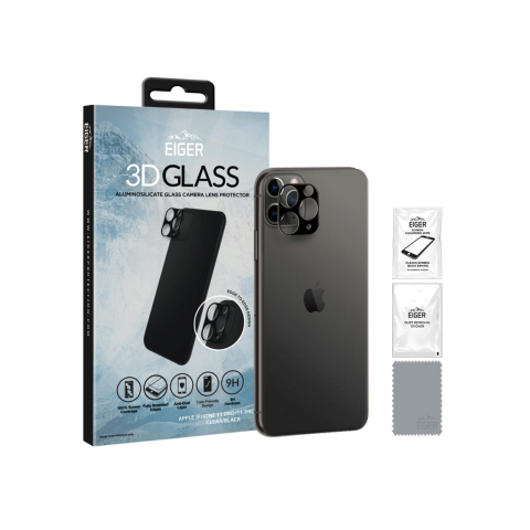 Lentile Camera iPhone 11 Pro / Pro Max Eiger 3D Glass Clear Black [1]