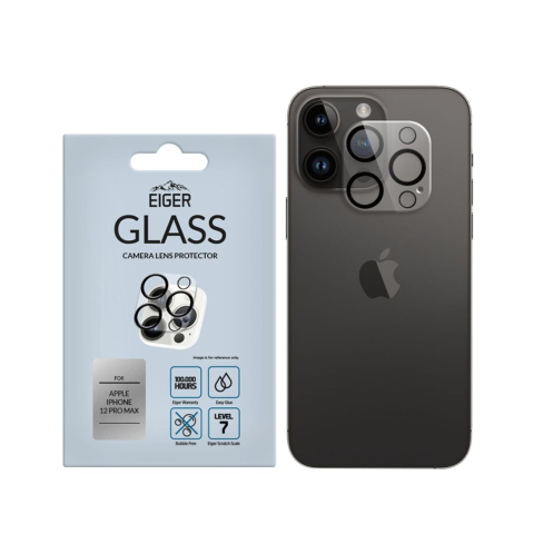Lentile Camera iPhone 12 Pro Max Eiger 3D Glass Clear Black [2]