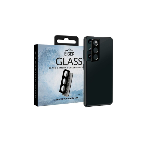 Lentile Camera Samsung Galaxy S21 Eiger 2.5D Glass Clear Black [2]