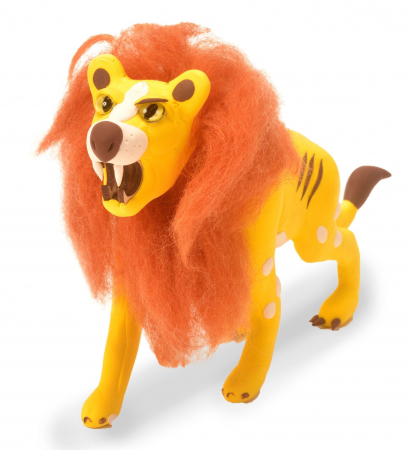 Art & Craft si Artizanat - Leul Regele Junglei - Kit de creatie din plastilina si lemn