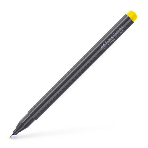 Rechizite Școlare - Liner 0.4mm galben crom grip faber-castell