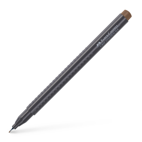 Rechizite Școlare - Liner 0.4mm maro inchis grip faber-castell