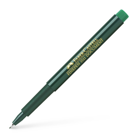 Rechizite Școlare - Liner 0.4mm verde finepen 1511 faber-castell