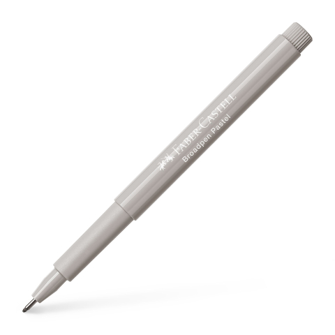 Rechizite Școlare - Liner 0.8mm gri pastel broadpen 1544 faber-castell