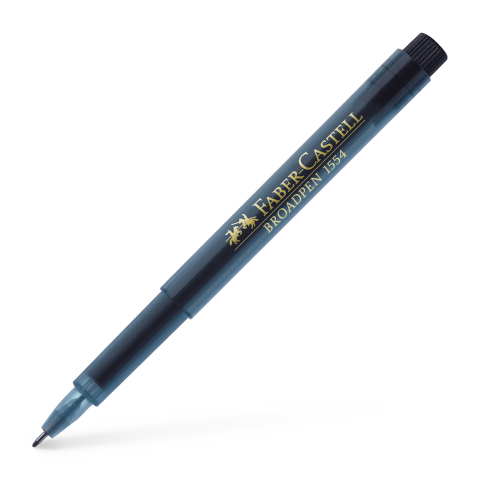 Rechizite Școlare - Liner 0.8mm negru broadpen 1554 faber-castell