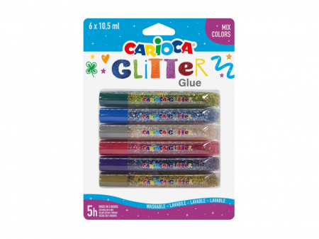 Lipici scolar, Stick, Solid si Lichid - Lipici cu sclipici 6/set