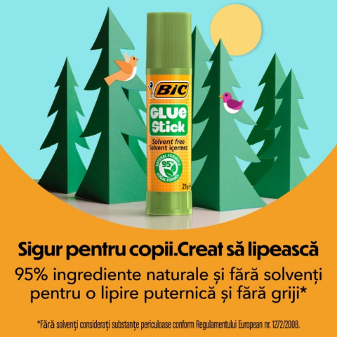 Lipici solid Bic, formula imbunatatita, tub reciclabil 95%, 8g [3]