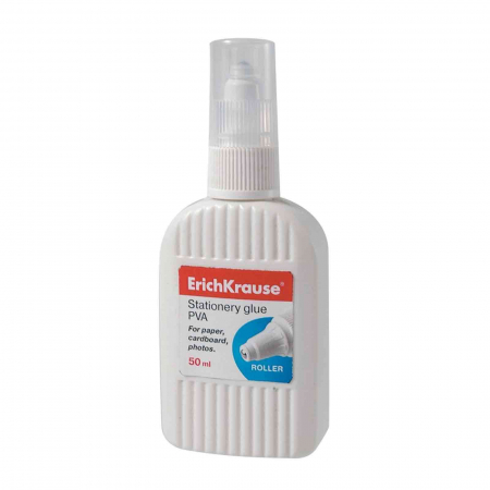Lipici scolar, Stick, Solid si Lichid - Lipici tip creion cu bila Erich Krause PVA, 50ml