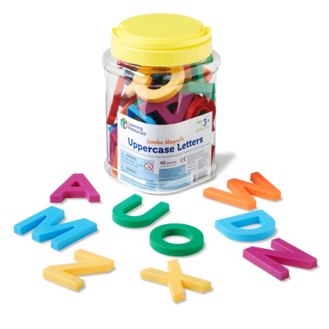 Jucării și Jocuri pentru copii - Litere de tipar magnetice "Jumbo" - set de 40 de piese