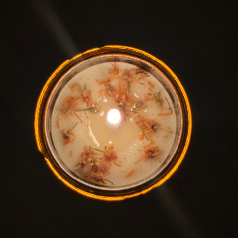 Lumanare naturala din tei, 120 gr, hand made, premium [7]