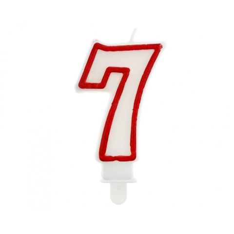 Cadouri Jucării Copii Grădiniță - Lumanari aniversare pentru tort cifra 7, 7cm, blister 1 buc