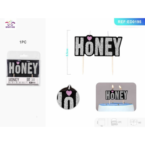 Lumanari aniversare - Lumanari aniversare pentru tort PartyGo Honey, 8.5cm, argintiu, EA0195