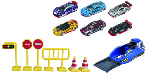 Macheta die cast, lansator scara 1/64, 7.5cm, diverse modele si culori- albastru, galben, bleu, rosu, negru, alb, argintiu [1]