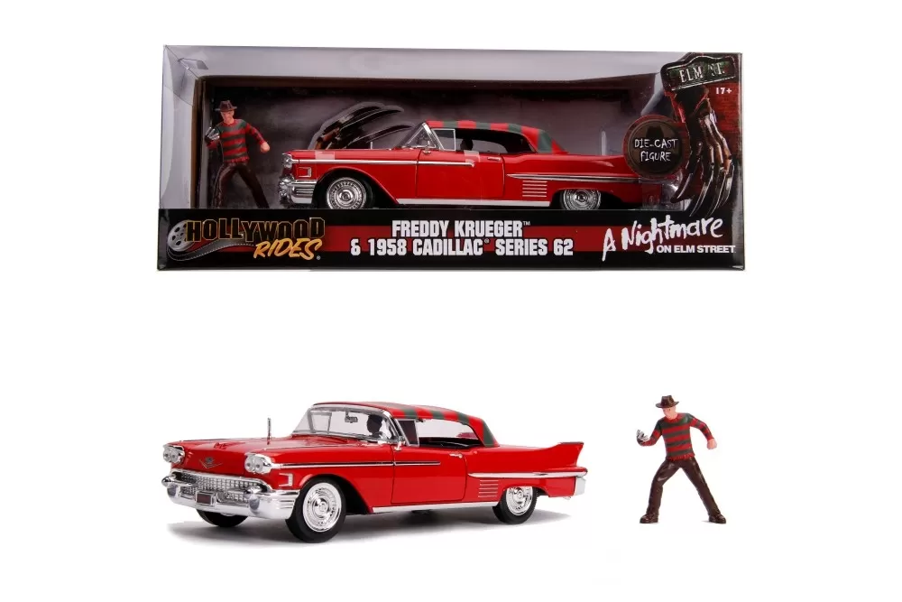 Jucării și Jocuri pentru copii - Macheta metalica freddy krueger 1958 cadillac model 62 scara 1 la 24