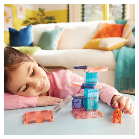 MAGNA-TILES Cat Tree, set magnetic​, copii varsta 3-9 ani [1]
