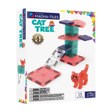 Jucării și Jocuri pentru copii - MAGNA-TILES Cat Tree, set magnetic​, copii varsta 3-9 ani