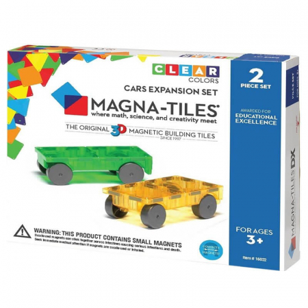Joc de constructie magnetic ⭐ Magna-Tiles Extensie 2 Masini