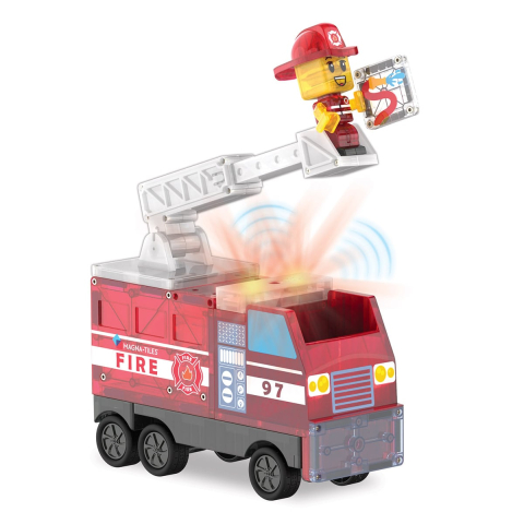 MAGNA-TILES Fire Station, 50 piese, copii varsta 3-9 ani [4]