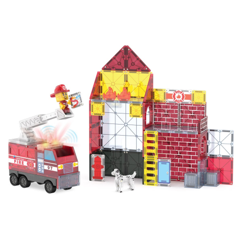 MAGNA-TILES Fire Station, 50 piese, copii varsta 3-9 ani [2]
