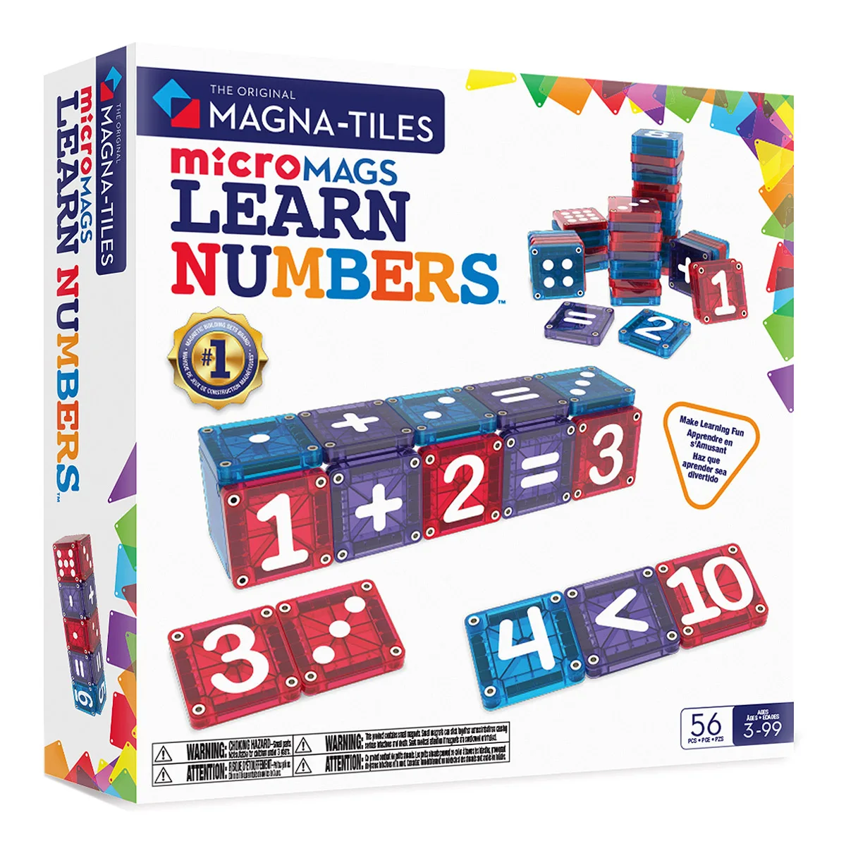 Jucării și Jocuri pentru copii - MAGNA-TILES Learn Numbers, cifre si matematica, varsta 3-9 ani